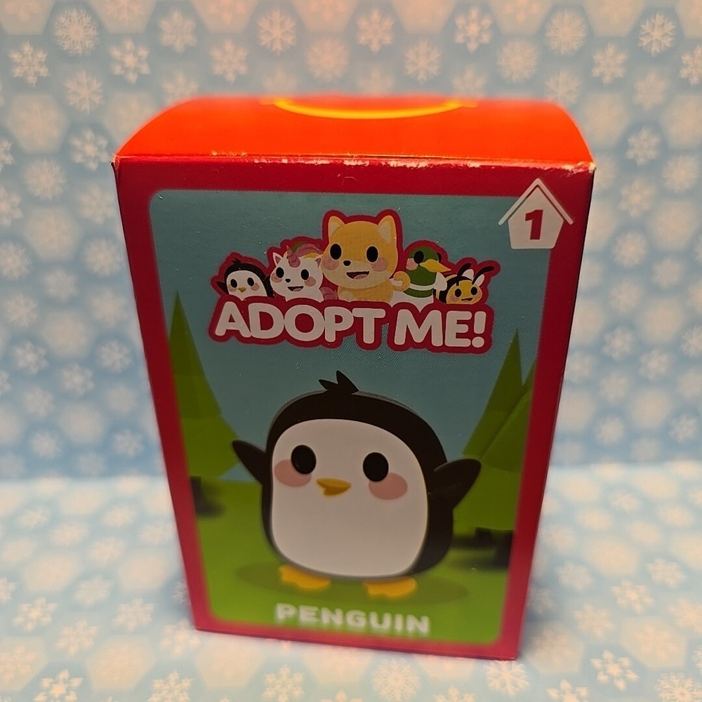 McDonald's Happy Meal 2023 Adopt Me! Toy #1 PENGUIN New in Box NIB